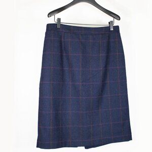 Cordings Navy Cowley Pencil Skirt 100% Scottish tweed